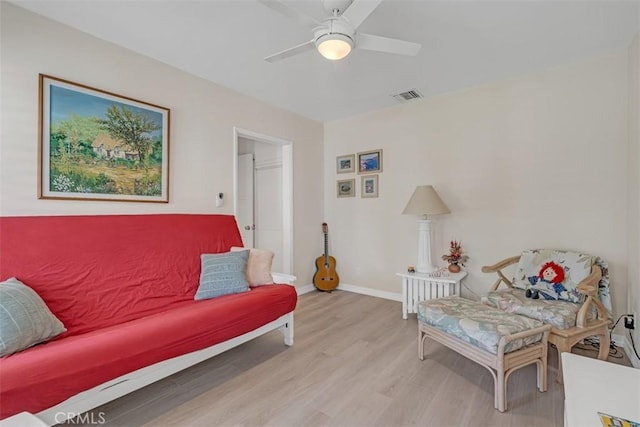 1011 Portola Dr, Arcadia, CA 91007 - living area featuring light wood finished floors and ceiling fan