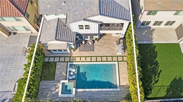 2526 N La Colina Ct, Orange, CA 92867 - view of property location featuring property boundaries highlighted and a pool area