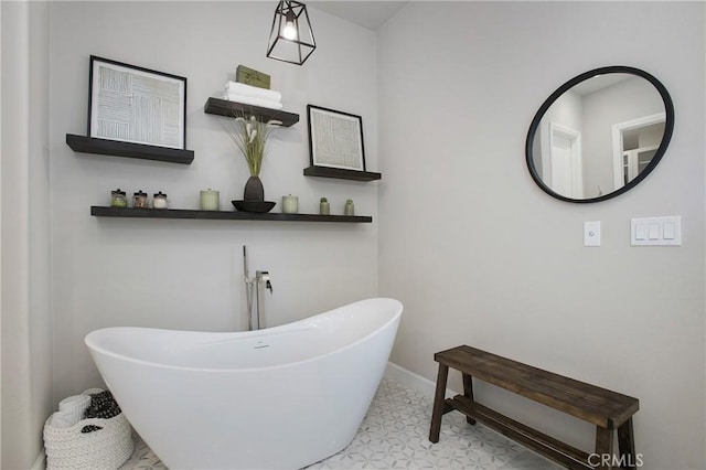 2526 N La Colina Ct, Orange, CA 92867 - full bath with a freestanding tub and tile patterned floors