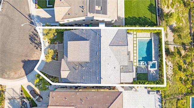 2526 N La Colina Ct, Orange, CA 92867 - view of property location with a pool area and property boundaries highlighted
