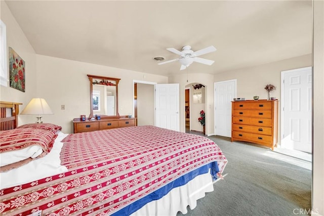 929 9th St, Williams, CA 95987 - bedroom with carpet floors and a ceiling fan