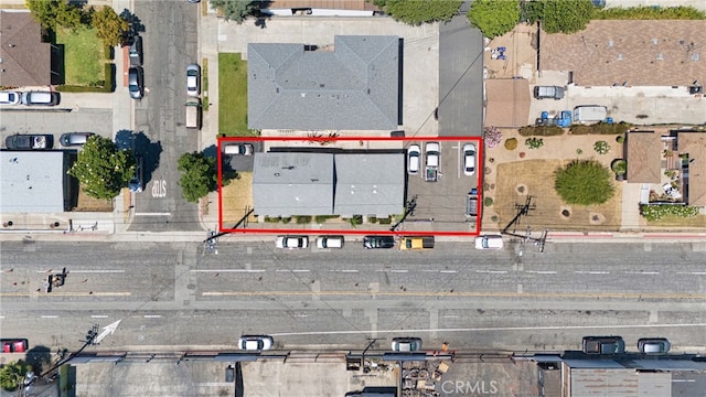 252 S 7th St, Montebello, CA 90640 - aerial view of property's location featuring property parcel outlined