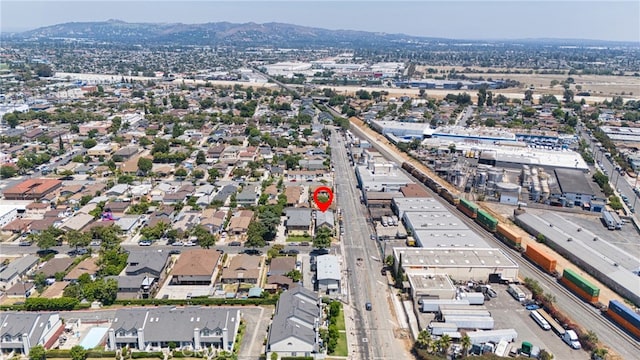 252 S 7th St, Montebello, CA 90640 - aerial overview of property's location with a mountain backdrop