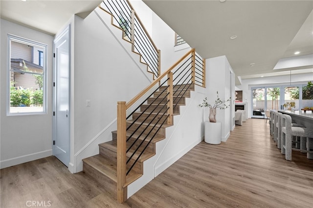 620 Baldwin Ct, Sierra Madre, CA 91024 - staircase featuring wood finished floors and recessed lighting