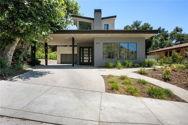 620 Baldwin Ct, Sierra Madre, CA 91024 - contemporary house with concrete driveway