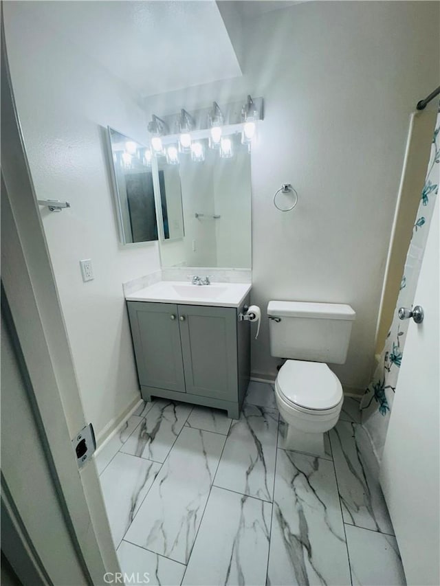 5484 Dobbs St Unit 132, Los Angeles, CA 90032 - bathroom featuring vanity and marble finish flooring