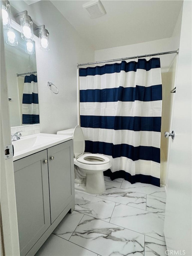 5484 Dobbs St Unit 132, Los Angeles, CA 90032 - full bath featuring vanity and marble finish flooring