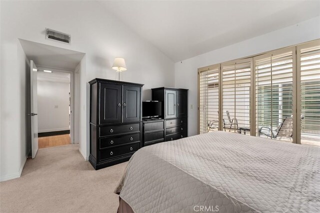 5231 Hiram Ln, Irvine, CA 92603 - bedroom with light carpet and high vaulted ceiling
