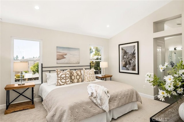 19 Jefferson, Irvine, CA 92620 - bedroom with carpet floors, lofted ceiling, and recessed lighting