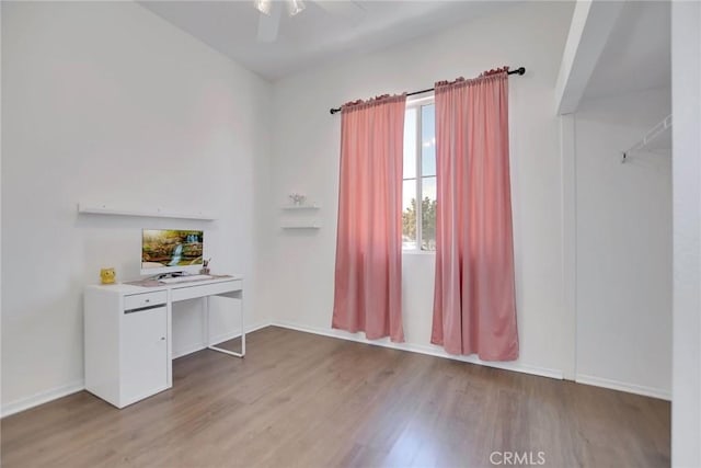 8103 David Way, Jurupa Valley, CA 92509 - unfurnished office featuring light wood-style floors and ceiling fan
