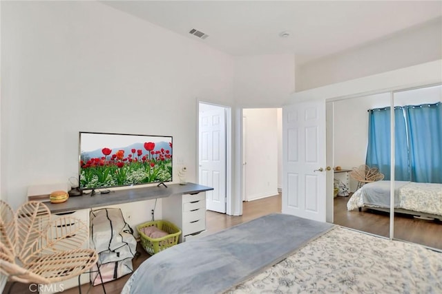 8103 David Way, Jurupa Valley, CA 92509 - bedroom with wood finished floors and vaulted ceiling