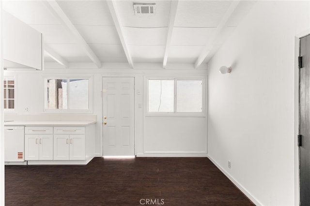 610 W Glen Lyn Dr, Glendora, CA 91740 - foyer with beam ceiling and dark wood-style floors