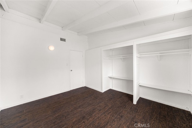 610 W Glen Lyn Dr, Glendora, CA 91740 - spacious closet with beamed ceiling and wood finished floors