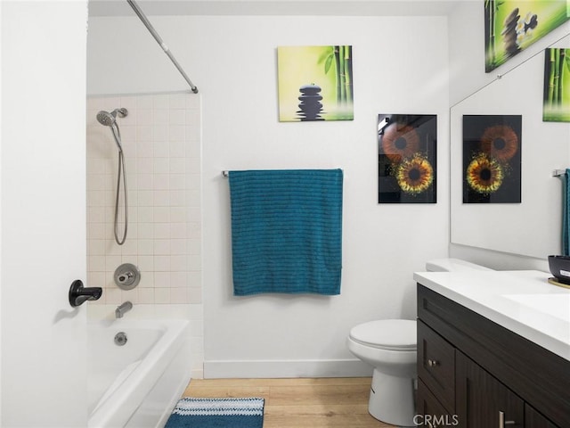 1324 Windermere Ct, Palmdale, CA 93551 - full bath with vanity, wood finished floors, and shower / washtub combination