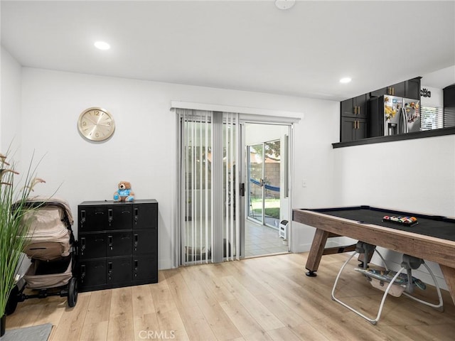 1324 Windermere Ct, Palmdale, CA 93551 - rec room featuring light wood-type flooring and recessed lighting