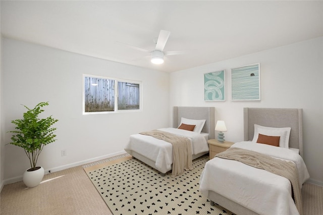 733 S Grove St, Redlands, CA 92374 - bedroom with light carpet and a ceiling fan