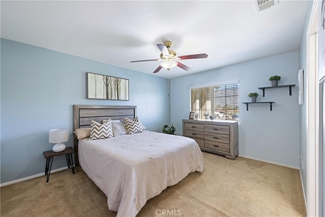 750 Multnomah Ct, San Jacinto, CA 92582 - bedroom featuring light carpet and a ceiling fan