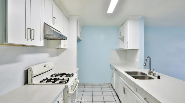 1531 E Ln Palma Ave Unit C2, Anaheim, CA 92805 - kitchen with white appliances, under cabinet range hood, light countertops, and white cabinets
