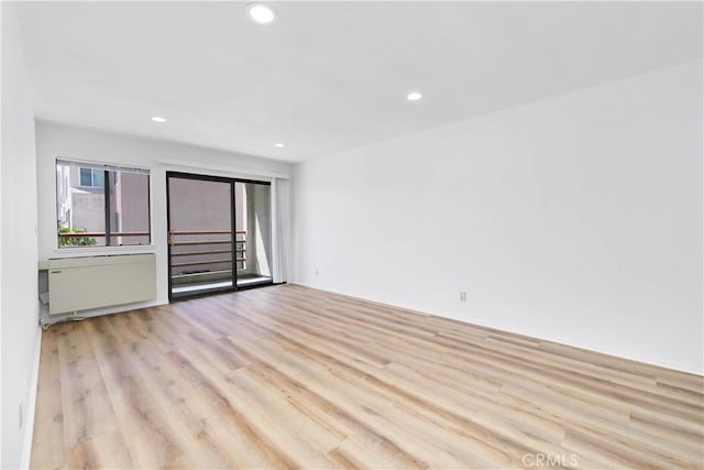 1119 Albany St Unit 226, Los Angeles, CA 90015 - empty room featuring light wood-style floors and recessed lighting