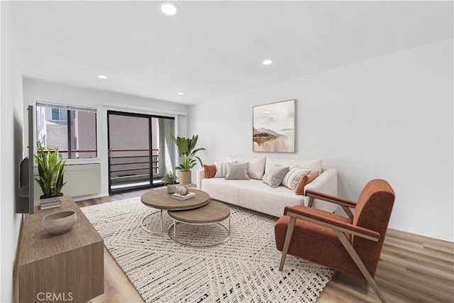 1119 Albany St Unit 226, Los Angeles, CA 90015 - living area with recessed lighting and wood finished floors