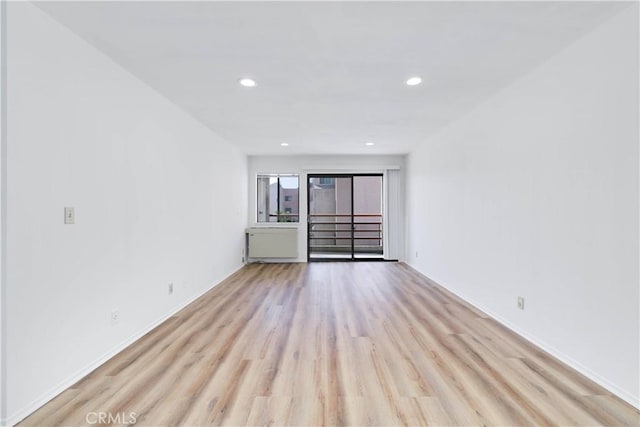 1119 Albany St Unit 226, Los Angeles, CA 90015 - spare room with light wood-style floors and recessed lighting