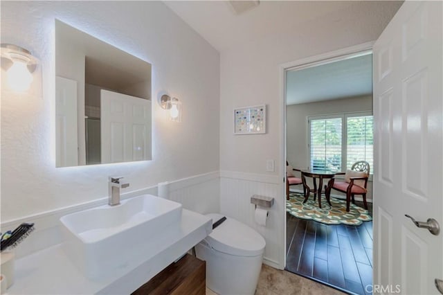 5560 Via Cantada, Yorba Linda, CA 92887 - full bathroom featuring a wainscoted wall, vanity, and a shower with shower door