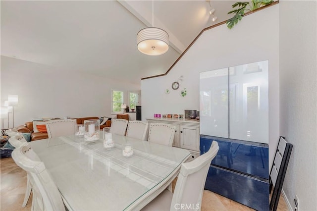 5560 Via Cantada, Yorba Linda, CA 92887 - dining space featuring high vaulted ceiling