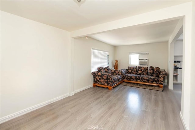 285 W 9th St, San Pedro, CA 90731 - living room featuring light wood-style floors and baseboards