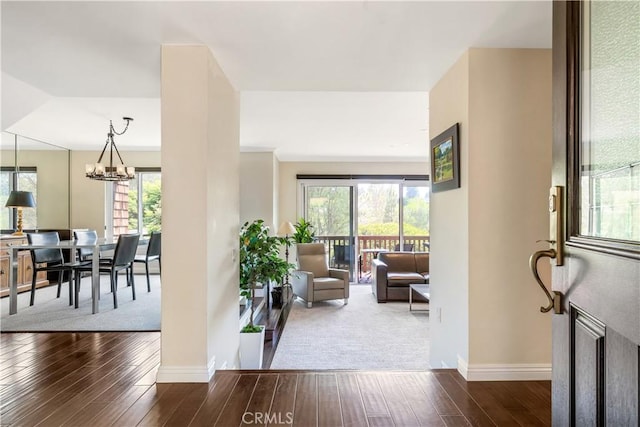 38 Canyon Island Dr Unit 38, Newport Beach, CA 92660 - living room featuring wood-type flooring and a chandelier