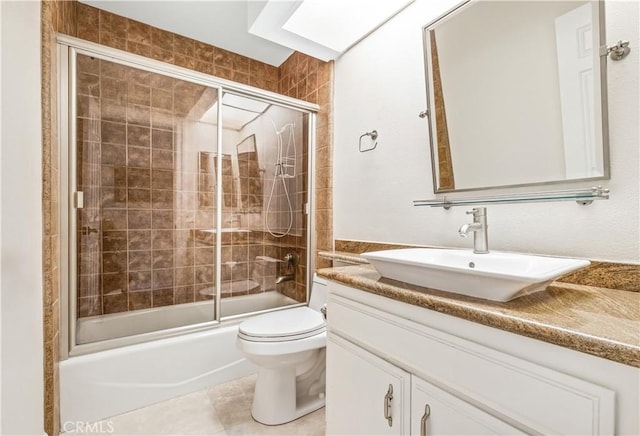 38 Canyon Island Dr Unit 38, Newport Beach, CA 92660 - bathroom featuring vanity, enclosed tub / shower combo, and tile patterned floors