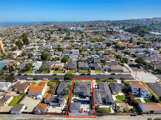 1372 W Sepulveda St, San Pedro, CA 90732 - aerial perspective of suburban area with property parcel outlined