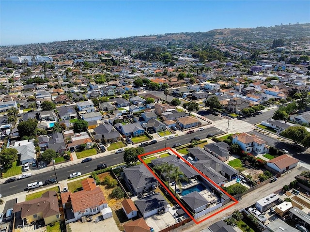1372 W Sepulveda St, San Pedro, CA 90732 - aerial perspective of suburban area with property boundaries highlighted