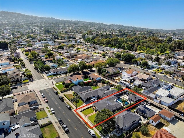 1372 W Sepulveda St, San Pedro, CA 90732 - aerial perspective of suburban area featuring property parcel outlined