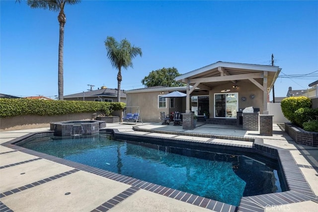 1372 W Sepulveda St, San Pedro, CA 90732 - view of swimming pool with a patio and a pool with connected hot tub