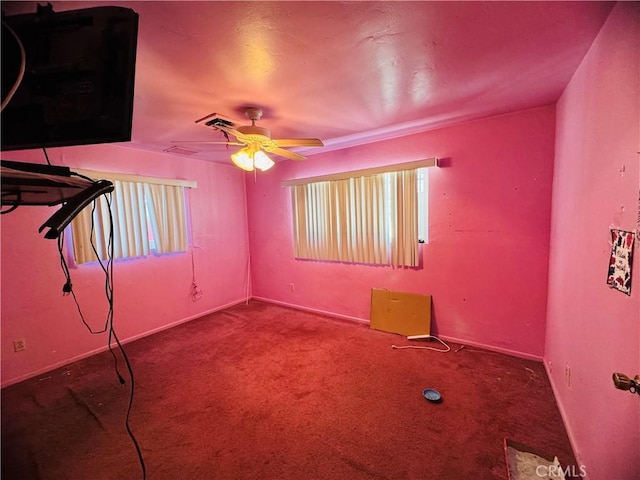 34756 Birch Rd, Barstow, CA 92311 - carpeted empty room with ceiling fan