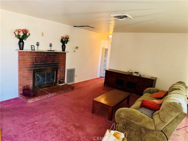 34756 Birch Rd, Barstow, CA 92311 - carpeted living area featuring a fireplace