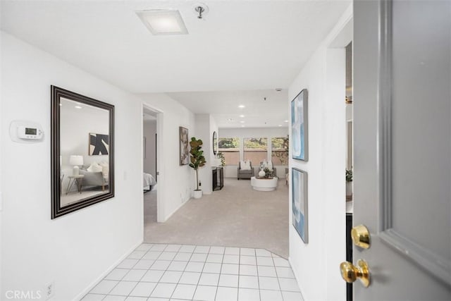 950 Cagney Ln Unit 107, Newport Beach, CA 92663 - hall with light colored carpet and recessed lighting