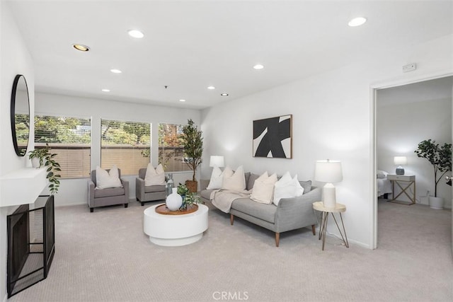 950 Cagney Ln Unit 107, Newport Beach, CA 92663 - living area featuring carpet flooring and recessed lighting