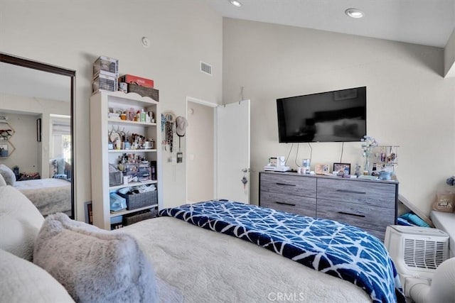12 Sparrow Hill Ln, Laguna Hills, CA 92653 - bedroom with high vaulted ceiling and recessed lighting