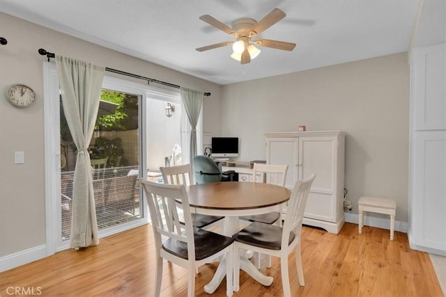 12 Sparrow Hill Ln, Laguna Hills, CA 92653 - dining room with ceiling fan and light wood-style flooring