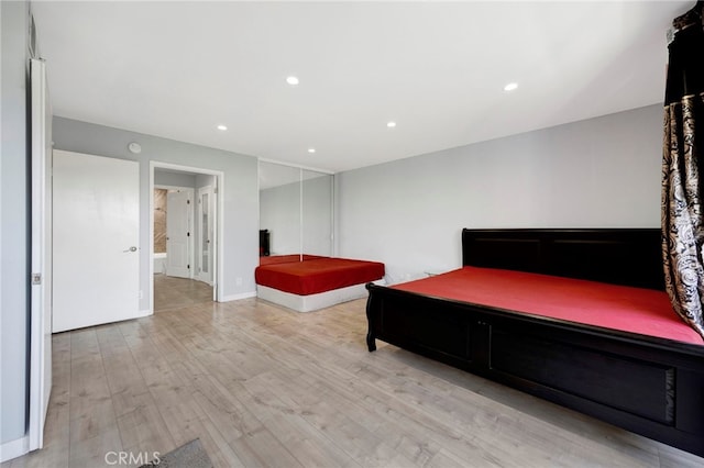 5533 Edward E Horton Ln Unit 6, Encino, CA 91316 - bedroom with light wood-style flooring and recessed lighting