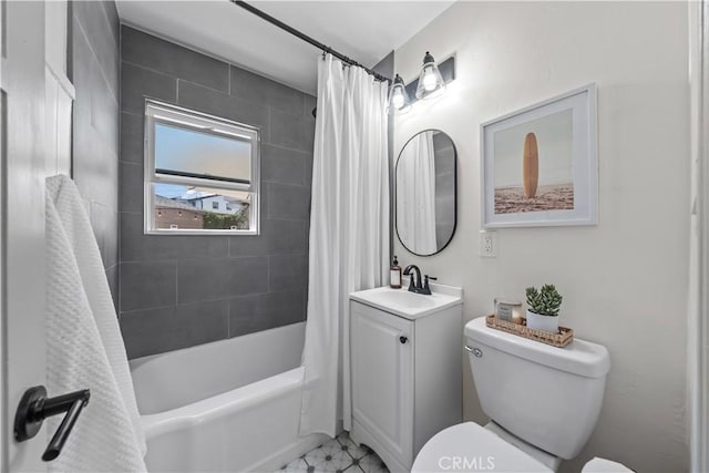 6335 Lorca Dr, San Diego, CA 92115 - bathroom featuring vanity and shower / bathtub combination with curtain