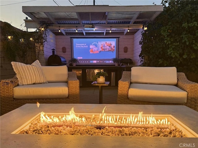 6335 Lorca Dr, San Diego, CA 92115 - view of patio featuring an outdoor fire pit