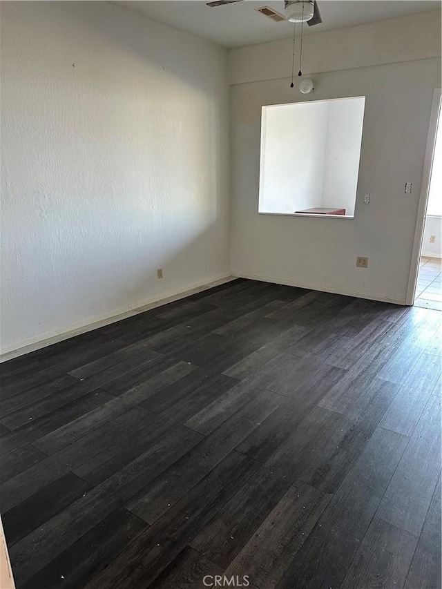 6896 Frontage Rd, Lucerne, CA 95458 - unfurnished room featuring a ceiling fan and dark wood finished floors