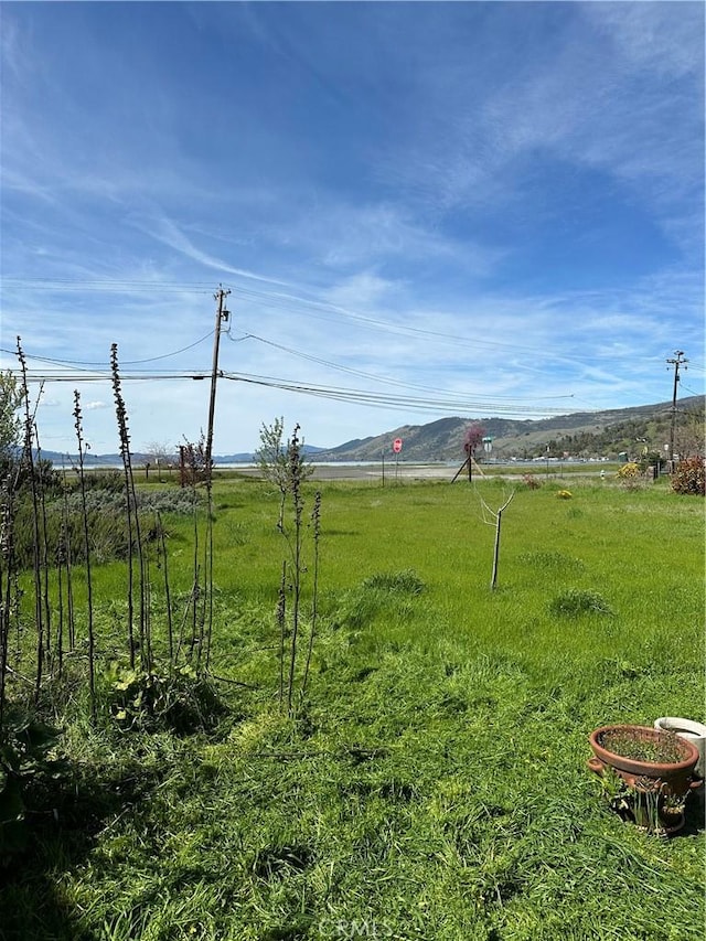 6896 Frontage Rd, Lucerne, CA 95458 - view of yard with a rural view and a mountain view