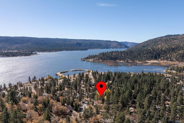 39654 Flicker Rd, Fawnskin, CA 92333 - bird's eye view of a forest and a water and mountain view
