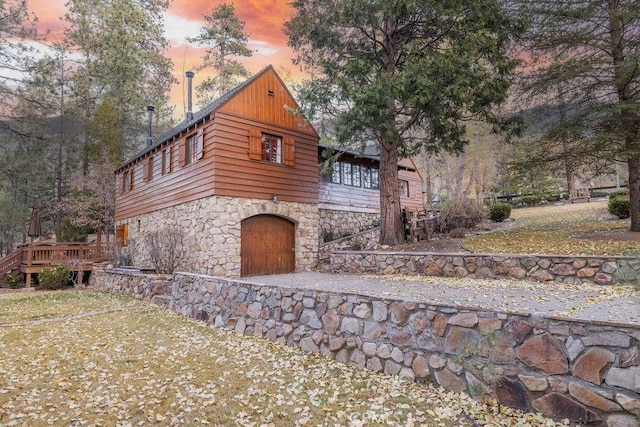 39654 Flicker Rd, Fawnskin, CA 92333 - rustic home with stone siding
