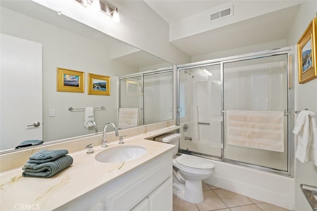 72760 Sage Ct, Palm Desert, CA 92260 - full bathroom featuring vanity, tile patterned floors, and combined bath / shower with glass door