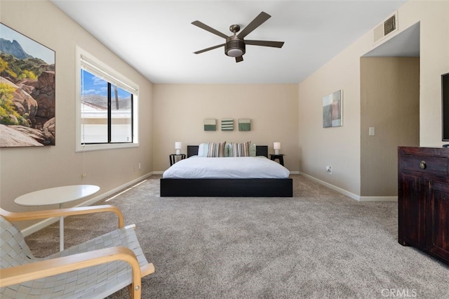 72760 Sage Ct, Palm Desert, CA 92260 - bedroom with carpet floors and ceiling fan