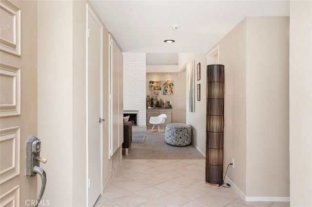 72760 Sage Ct, Palm Desert, CA 92260 - hall with light tile patterned floors and recessed lighting